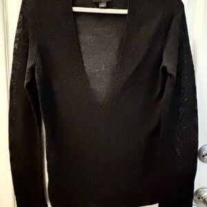 Express Black V-Neck Knit Sweater